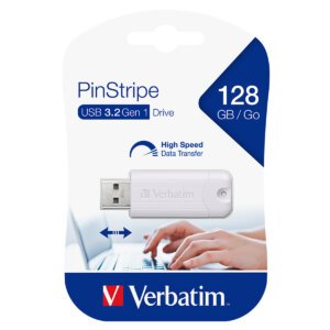 Verbatim PinStripe 128GB USB 3.2 Flash Drive