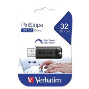 Verbatim PinStripe 32GB USB 3.0 Flash Drive