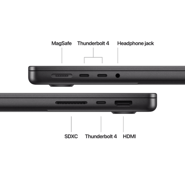 Apple MacBook Pro 14" Liquid Retina XDR M4 Chip 10-Core CPU and 10-Core GPU 512GB SSD 16GB RAM Space Black - Image 4