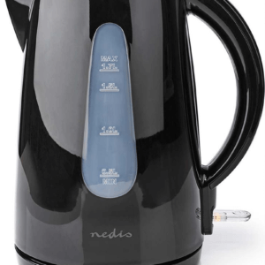 Nedis Electric Kettle 1.7 Litre Black with dry boil protection 2200w kawk130ebk