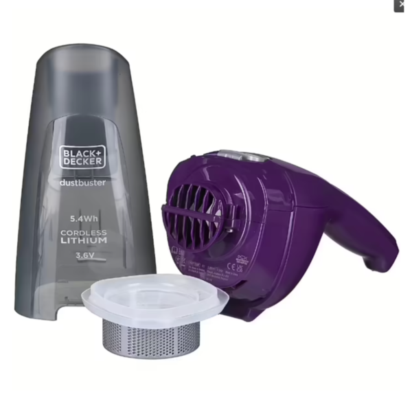 Black & Decker  Cordless dustbuster® Hand Vacuum  3.6V 1.5Ah with wall charger - (NVC115W) - Image 3