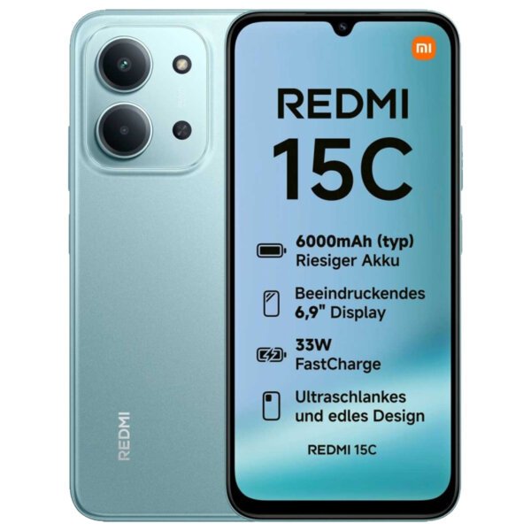 Xiaomi Redmi 15C (256GB/4GB) (Dual SIM) - Mint Green