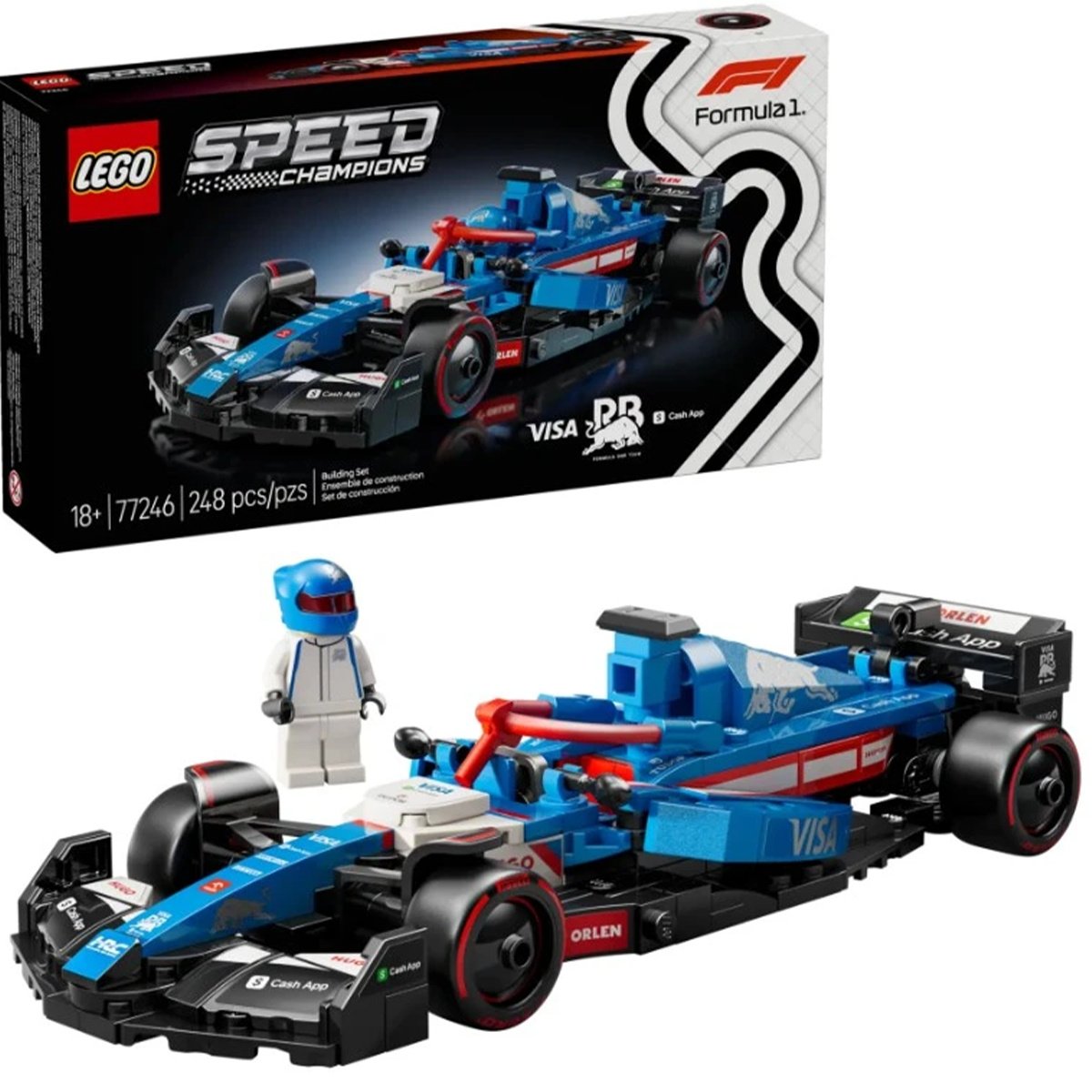 LEGO Speed Visa Cash App VCARB F1® Race Car 248 Pcs - 77246