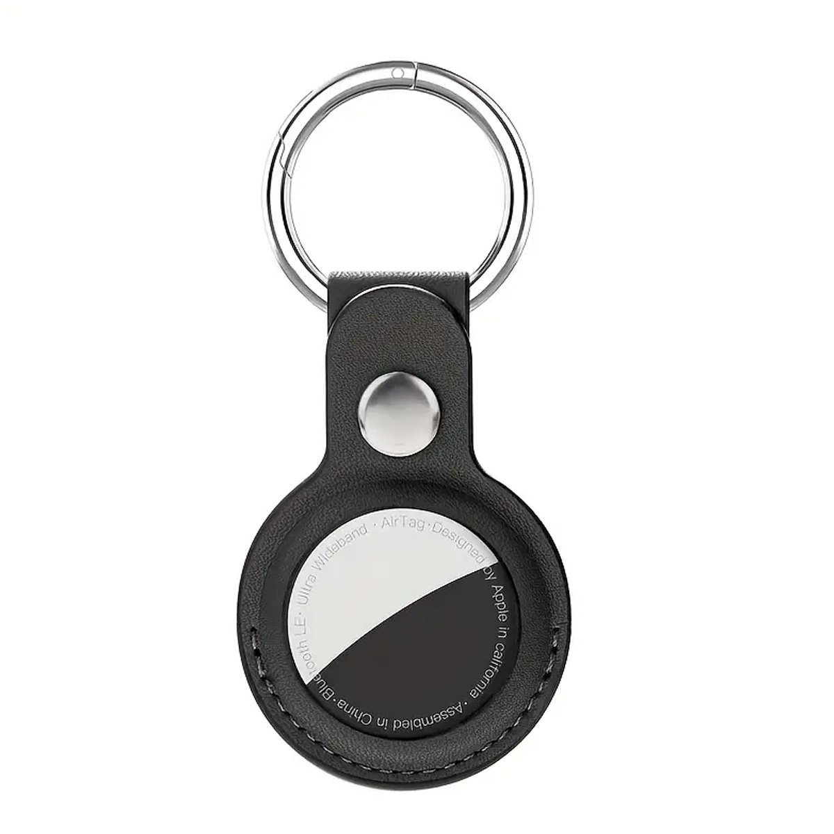 Leather AirTag Protective Case with Keychain