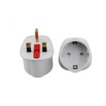 Europe 2pin Socket to UK 3pin Plug Adapter