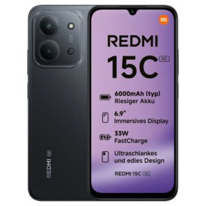 Redmi 15C 5G (256GB/4GB) (Dual SIM) - Midnight Black