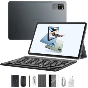Blackview Tablet 10.1" Tab 60 Pro 4G Including Case, Keyboard, Mouse, Glass Protector and Pen (128gb / 8GB+16GB) - Volcano Grey