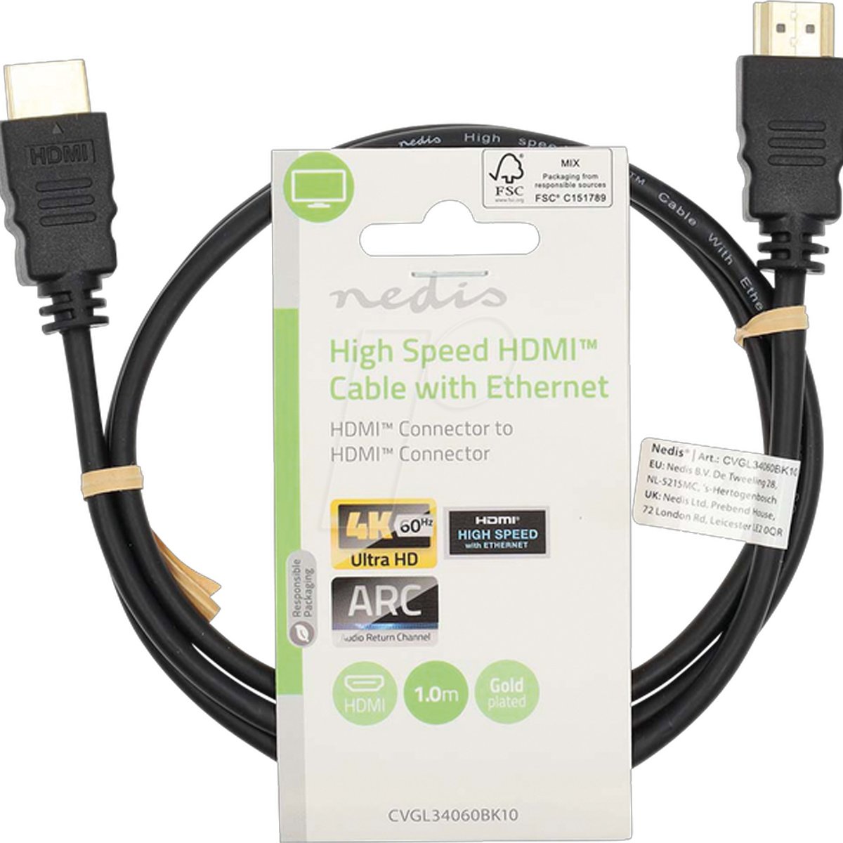 HDMI Cable  1mtr  – CVGL34060BK10
