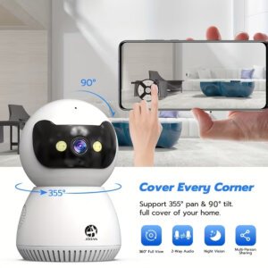 1080P Full HD Surveillance Camera with Full-Color Night Vision, Two-Way Audio, Motion Detection, and Tracking Recording