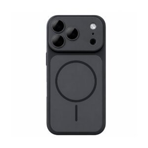 iPhone 17 Pro Max Luxury Matte Anti-Fingerprint Magnetic Wireless Charging Case - Black