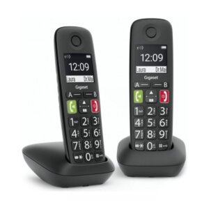 Gigaset Big Button with extra speaker volume Dual Dect Phone Black -  E290Duo