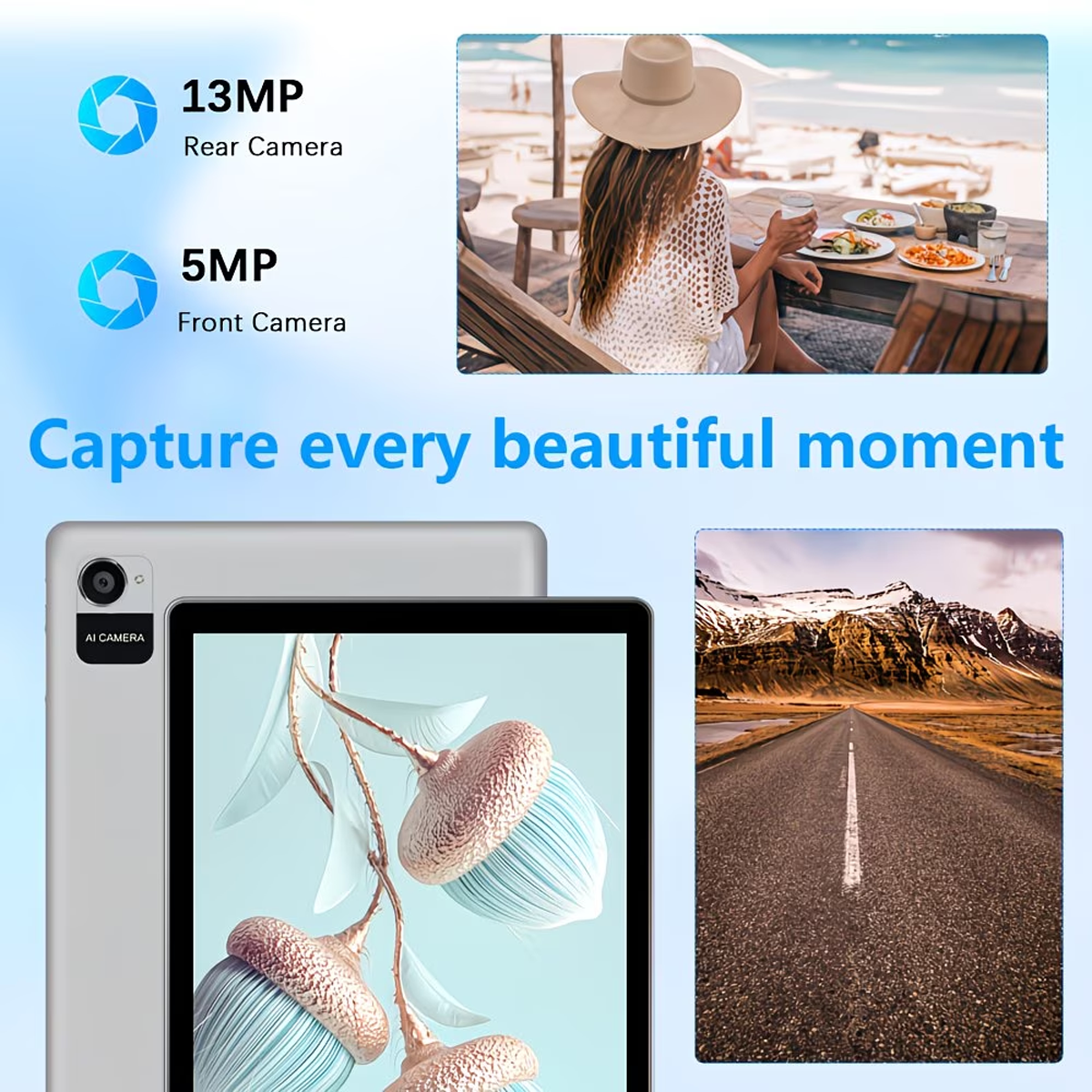 Crelander 10.1" Tablet with 1280x800 IPS HD Touch Screen (128GB/12GB (4GB+8GB expand)) - W30 - Image 8