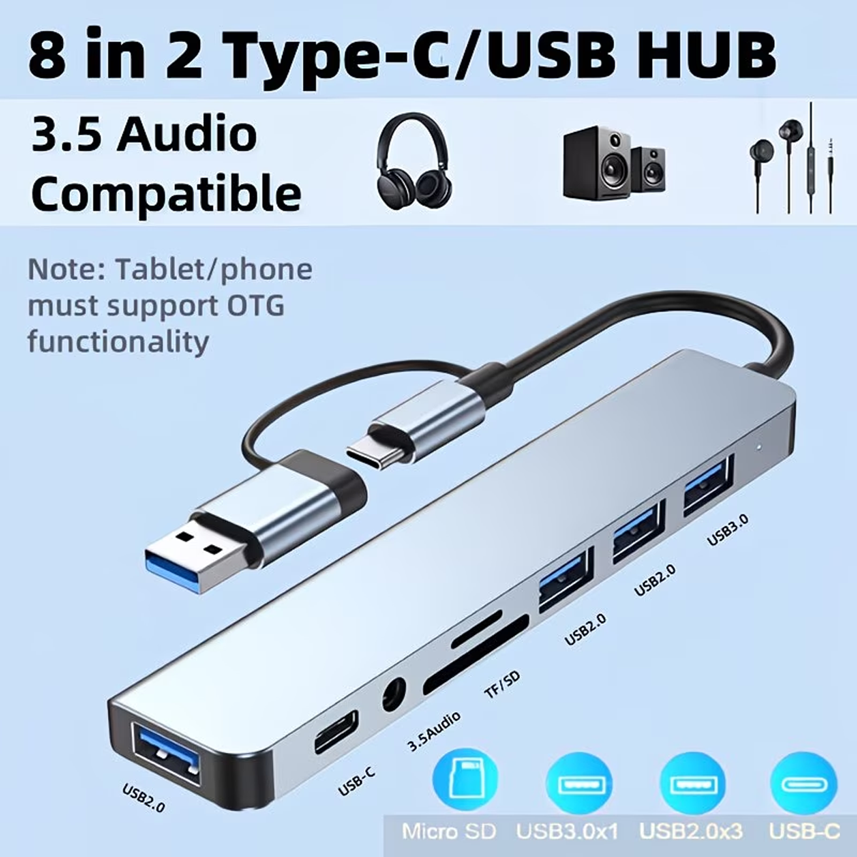 11-in-1 Hub, USB & Type-C Port, Multi-Functional Docking Station - Image 5