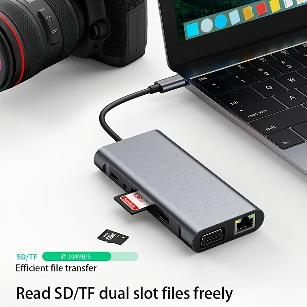 11-in-1 USB-C Docking Station Compatible for MacBook/Windows Laptops - Image 8